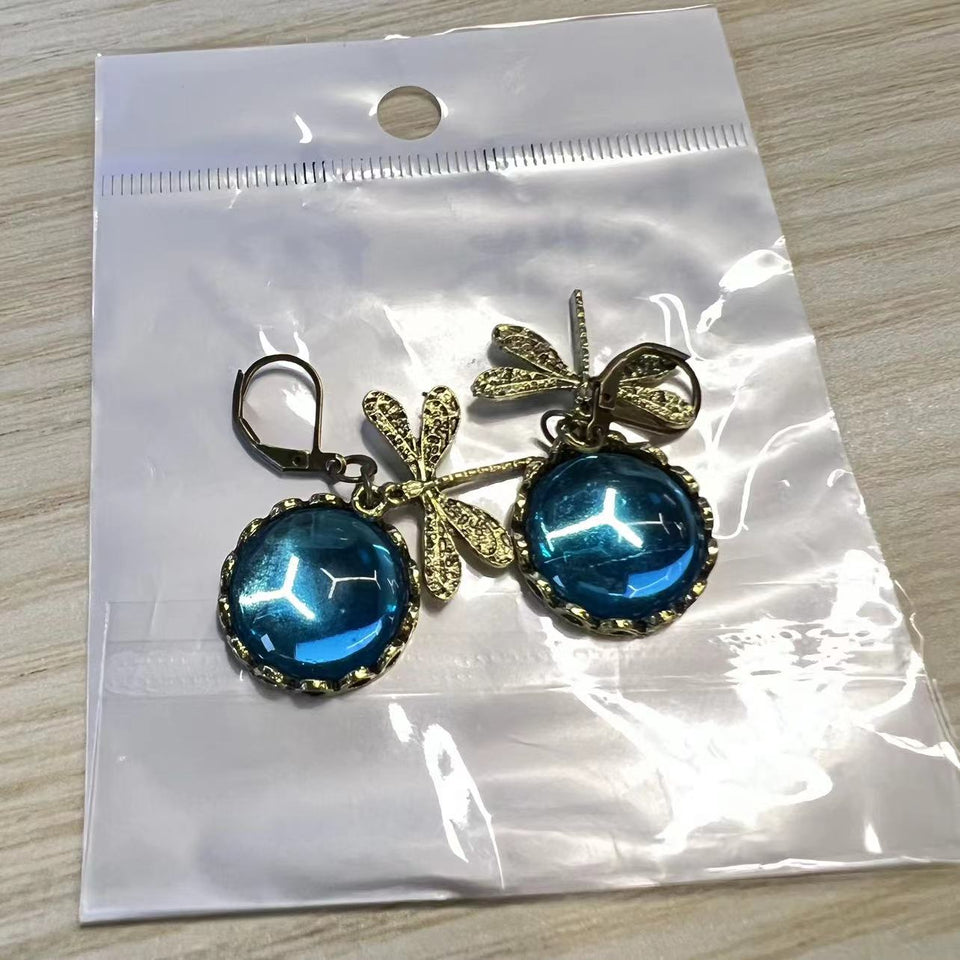 Fashion Jewelry Women's Earrings Hanging Vintage Dragonfly Pendant Earring Boho Chakra