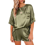 Pajama Set Short Sleeve Sleepwear Women Home Clothing.