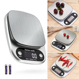 Digital Kitchen Food Diet Scale, Multifunction Weight Balance 22lbs 1g Kitchen Scale Stainless Steel