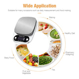 Digital Kitchen Food Diet Scale, Multifunction Weight Balance 22lbs 1g Kitchen Scale Stainless Steel