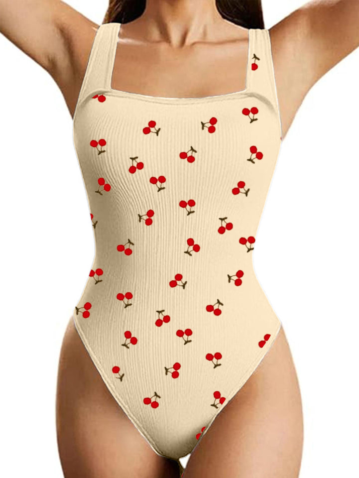 Women's One-piece Set Sleeveless Square Neck Skinny Yoga Bodysuit, Women's Sportswear Clothing.