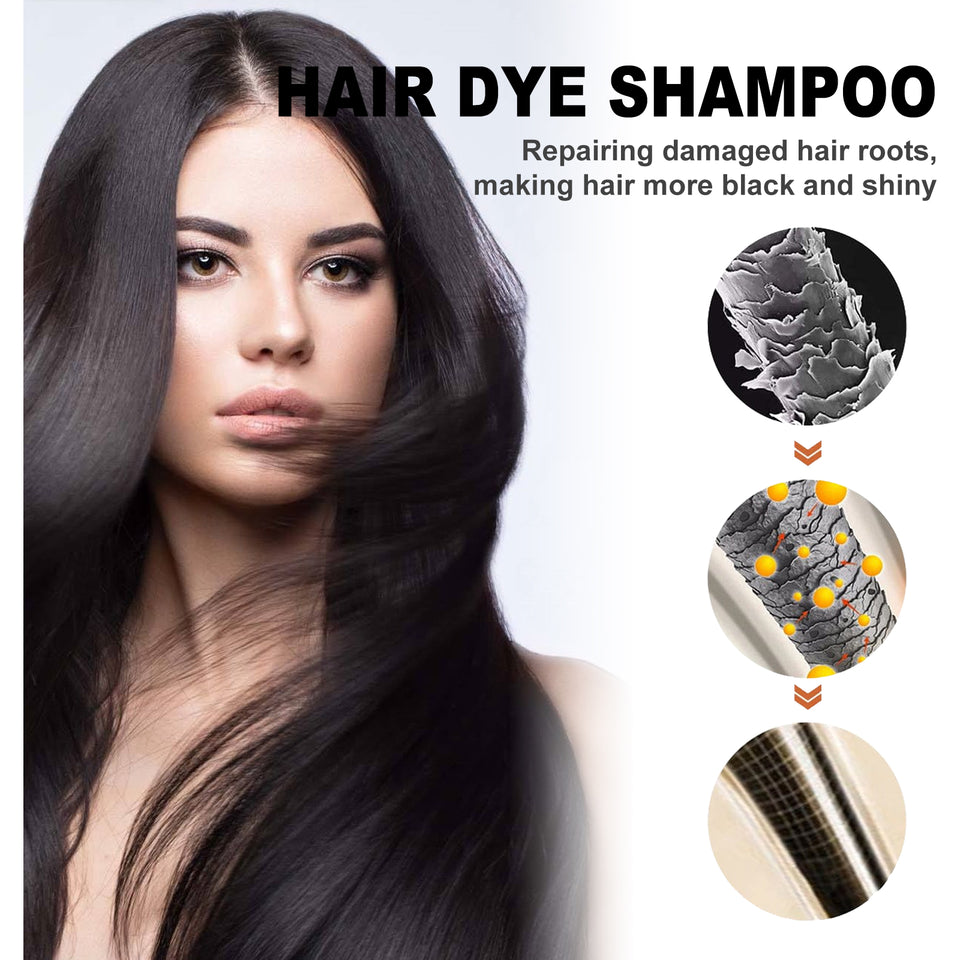 EELHOE Black Hair Shampoo Polygonum Multiflorum Essence Moisturizing, Cleaning,.