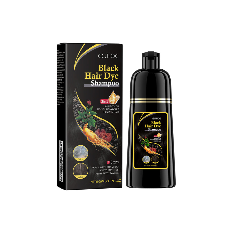 EELHOE Black Hair Shampoo Polygonum Multiflorum Essence Moisturizing, Cleaning,.
