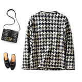 Houndstooth Small Fragrance Jacket Women Clothing.