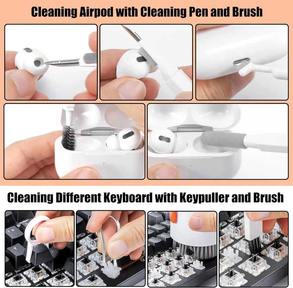 20 In 1 Laptop Phone Screen Cleaner Kit, Computer Keyboard Cleaning Brush For Phone AirPods MacBook IPad