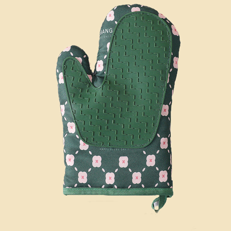 Anti-Scalding Microwave Cotton Non-Slip Insulation Gloves Oven Mitts  Kitchen Heat Resistant