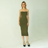 Sleeveless Wrapped Chest Long Beach Dress Women's Clothing Summer.