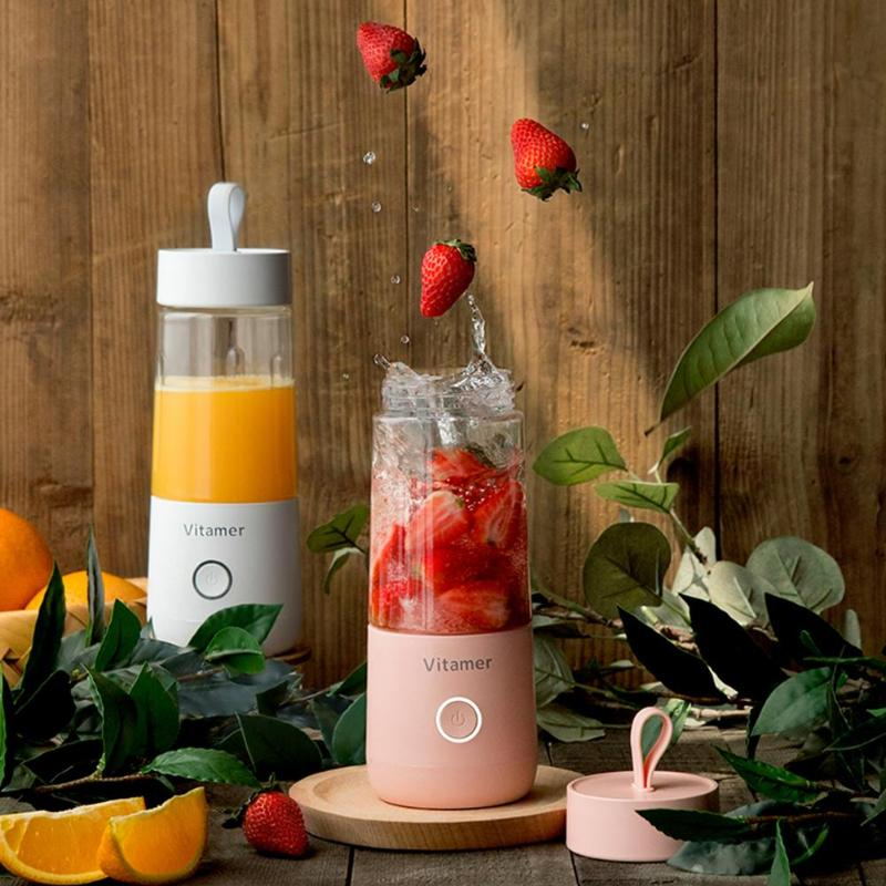 350ml Portable Blender Juicer Electric USB Rechargeable Mixer Smoothie Slushy Cup Juice