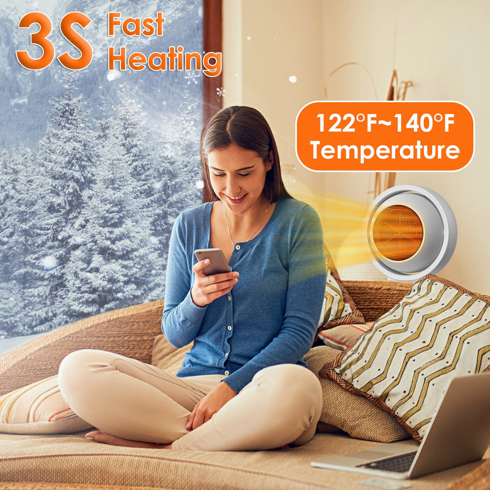1Pc 380W Space Heater With 30 Degree Tilting Angle 3S Fast Heating Portable Desktop Electric