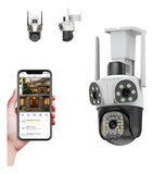 Hardline Security Cameras Dual Lens 2-in-1 Lenses - White