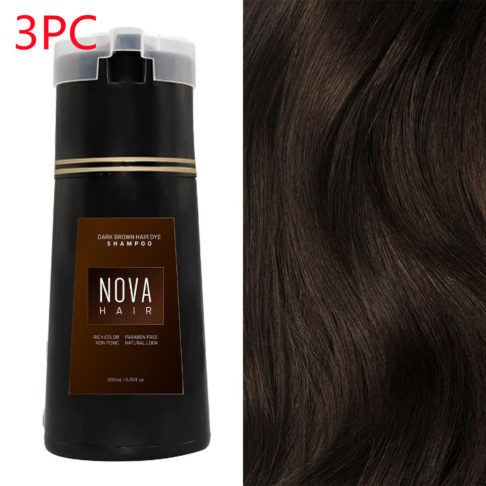 Hair Dyeing Hair Care Shampoo 3-in-1 Natural Fast White Hair Dyed Black Hair.