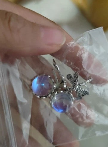 Fashion Jewelry Women's Earrings Hanging Vintage Dragonfly Pendant Earring Boho Chakra
