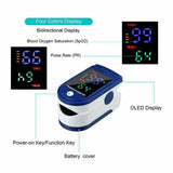 Finger Pulse Oximeter Blood Oxygen Saturation Meter SpO2 Heart Rate Monitor UK