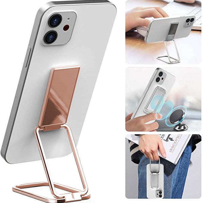 Foldable Mobile Phone Holder Ring Buckle Retractable Desktop CellPhone Stand Car Magnetic Bracket Office Accessories.