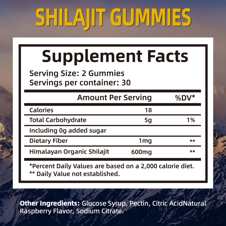 Hot Sale Gold Shilajit Gummies Bottle Package