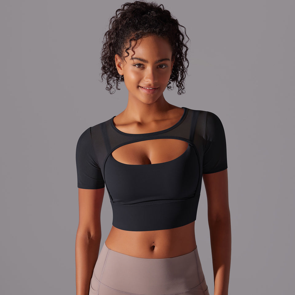 Fitness Double Layer Yoga Clothing Top Women.