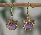 Fashion Jewelry Women's Earrings Hanging Vintage Dragonfly Pendant Earring Boho Chakra