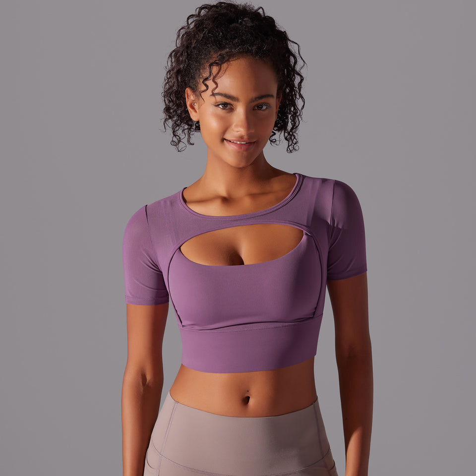 Fitness Double Layer Yoga Clothing Top Women.