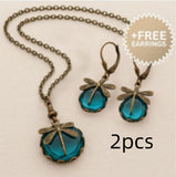 Fashion Jewelry Women's Earrings Hanging Vintage Dragonfly Pendant Earring Boho Chakra