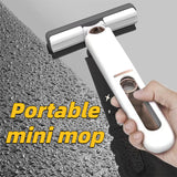 New Portable Self-NSqueeze Mini Mop, Lazy Hand Wash-Free Strong Absorbent Mop Multifunction Portable Squeeze
