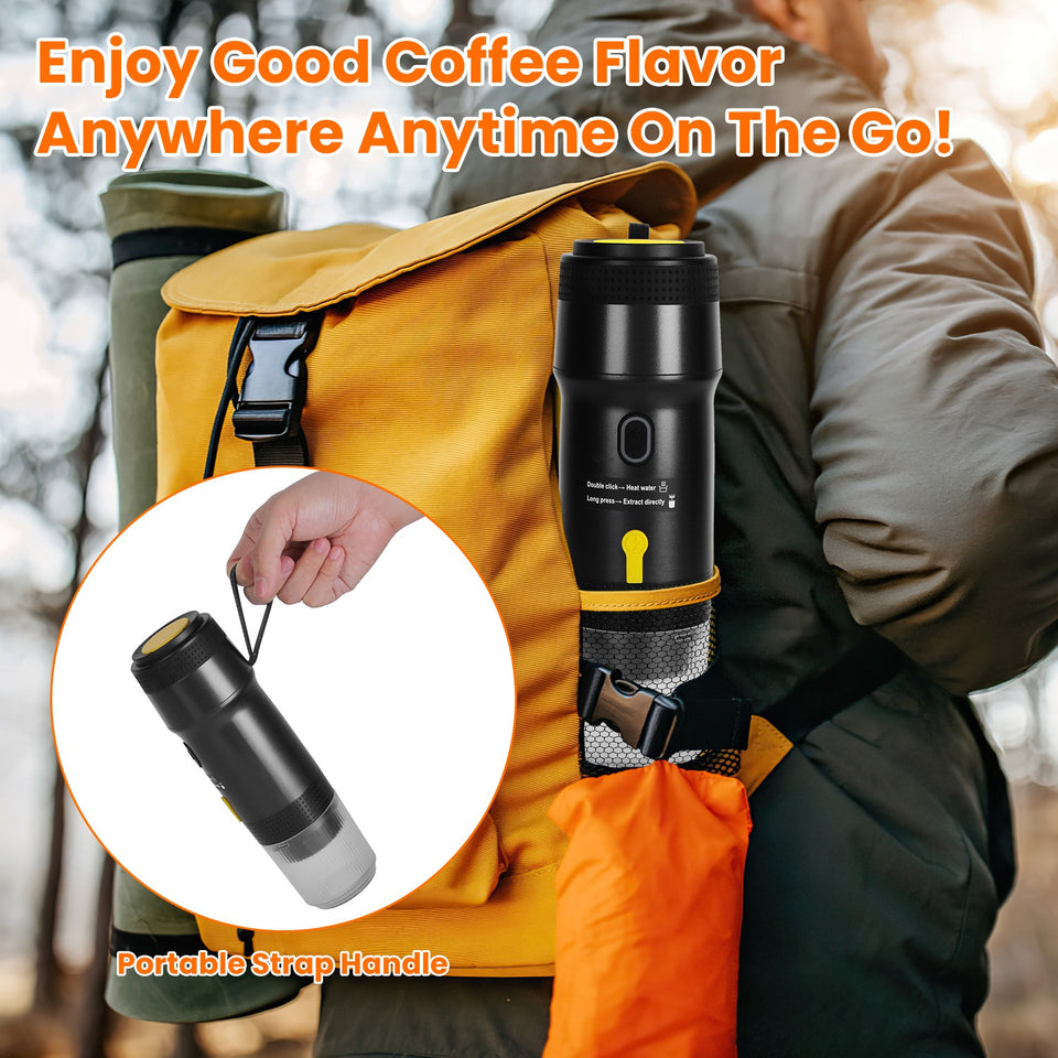 1Pc Portable Electric Espresso Machine Cordless Coffee Maker Self Heating Car Espresso Maker With Anti Dry