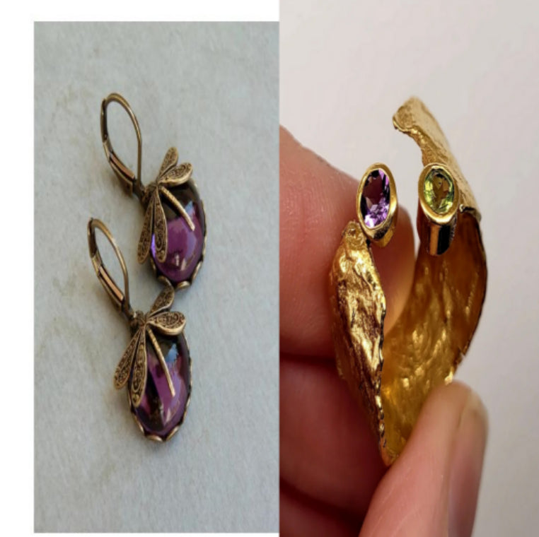 Fashion Jewelry Women's Earrings Hanging Vintage Dragonfly Pendant Earring Boho Chakra