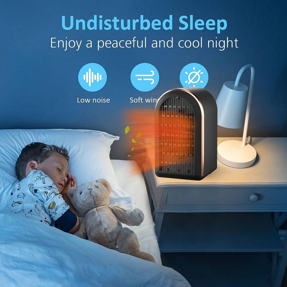 Electric Portable Space Heater 1200W Small Ceramic Fan Heater Low Energy UK Plug