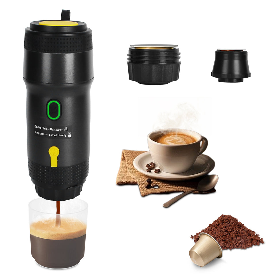 1Pc Portable Electric Espresso Machine Cordless Coffee Maker Self Heating Car Espresso Maker With Anti Dry