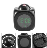 LED Projection Alarm Clock Digital LCD Display Voice Talking Weather Snooze USB