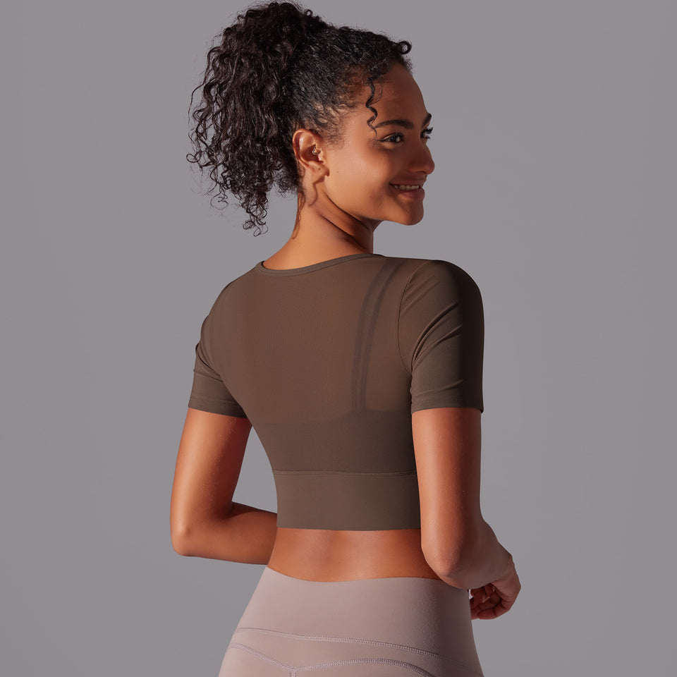 Fitness Double Layer Yoga Clothing Top Women.