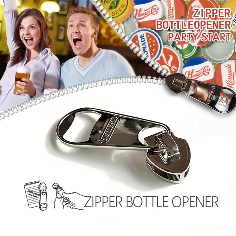 Creative Large Magnetic Zipper Bottle Opener Beer Bottle Opener With Refrigerator Sticker