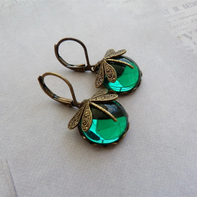 Fashion Jewelry Women's Earrings Hanging Vintage Dragonfly Pendant Earring Boho Chakra
