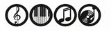 Black Music Notes Wooden Wall Home Decor