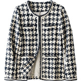 Houndstooth Small Fragrance Jacket Women Clothing.