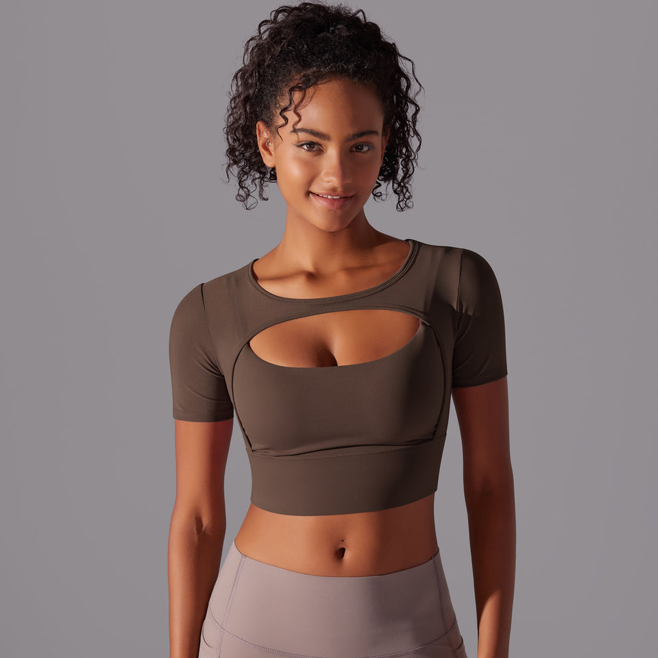 Fitness Double Layer Yoga Clothing Top Women.