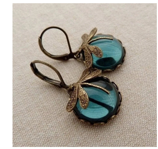 Fashion Jewelry Women's Earrings Hanging Vintage Dragonfly Pendant Earring Boho Chakra