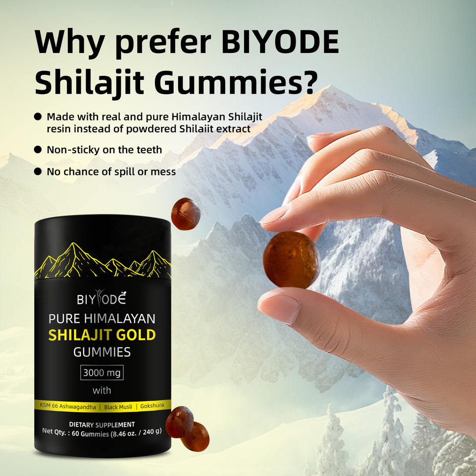 Hot Sale Gold Shilajit Gummies Bottle Package