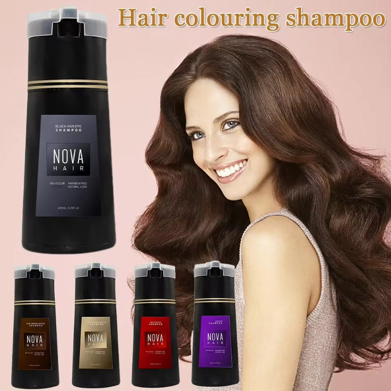 Hair Dyeing Hair Care Shampoo 3-in-1 Natural Fast White Hair Dyed Black Hair.