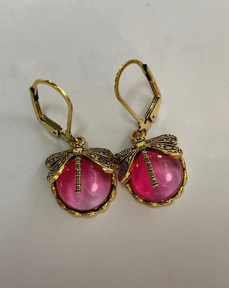 Fashion Jewelry Women's Earrings Hanging Vintage Dragonfly Pendant Earring Boho Chakra